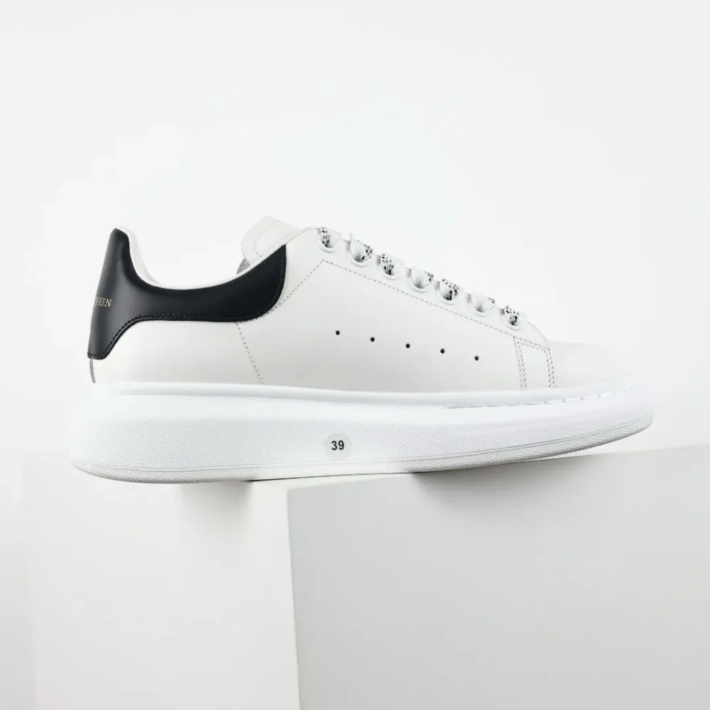 McQueen white shoes “Black Leather Tail” - etkick reps