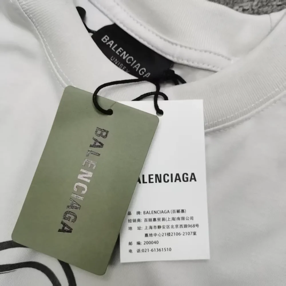 Balenciaga Handbag Direct Injection Printed Short Sleeve T-Shirt - Image 4
