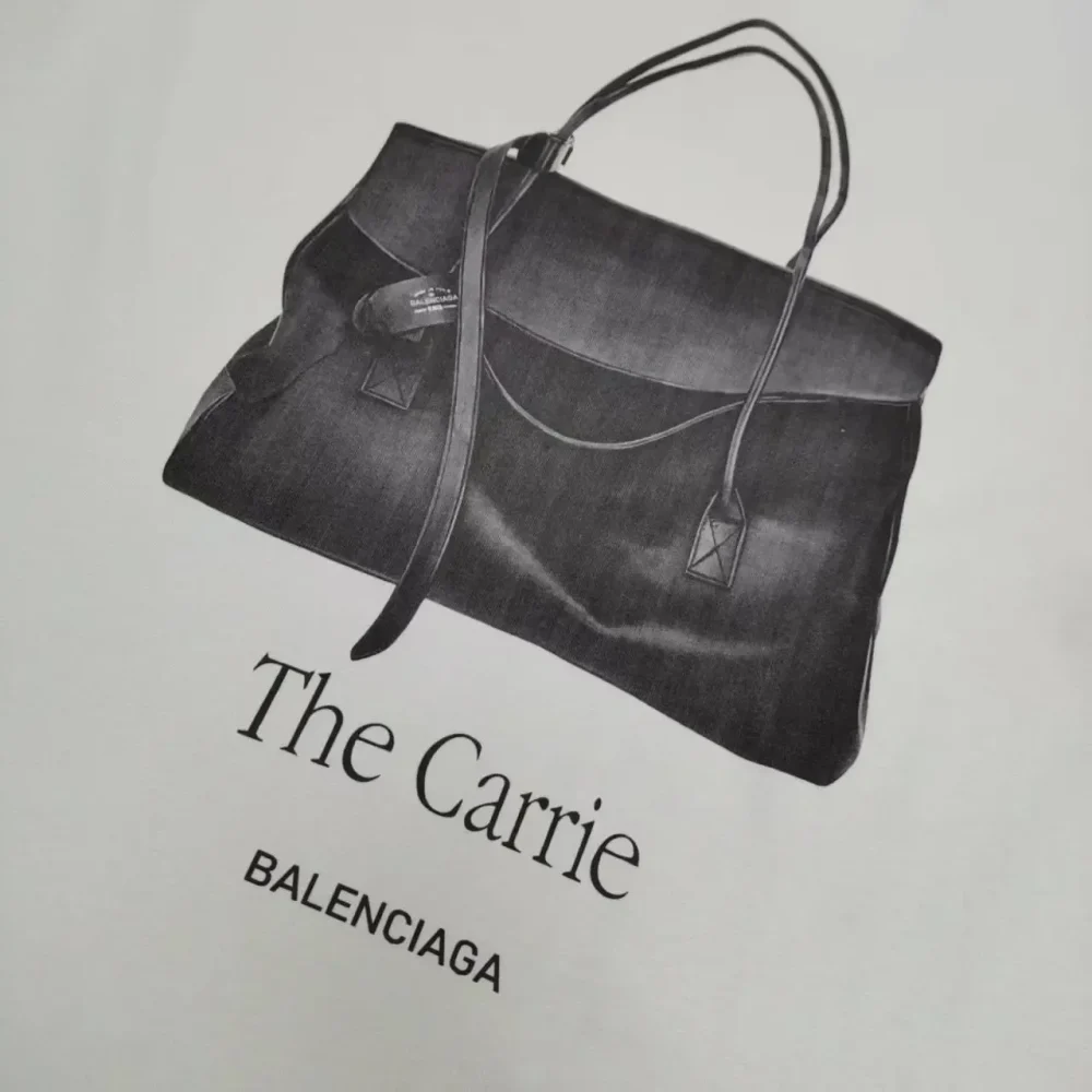 Balenciaga Handbag Direct Injection Printed Short Sleeve T-Shirt - Image 7