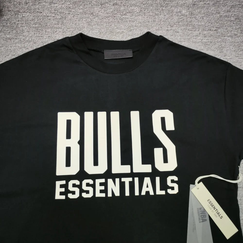FOG Essentials x NBA Essentials Heat Tee Crew Neck Short Sleeve Black - Image 3