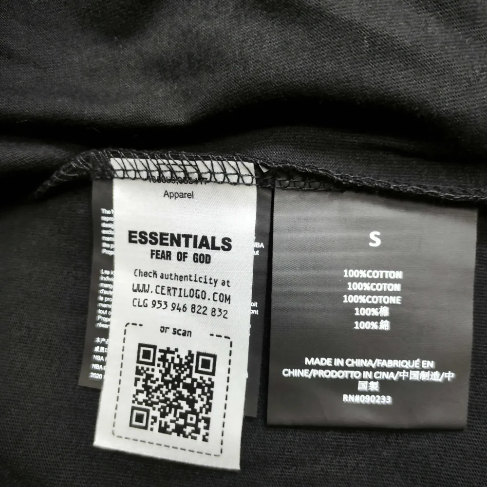FOG Essentials x NBA Essentials Heat Tee Crew Neck Short Sleeve Black - Image 5