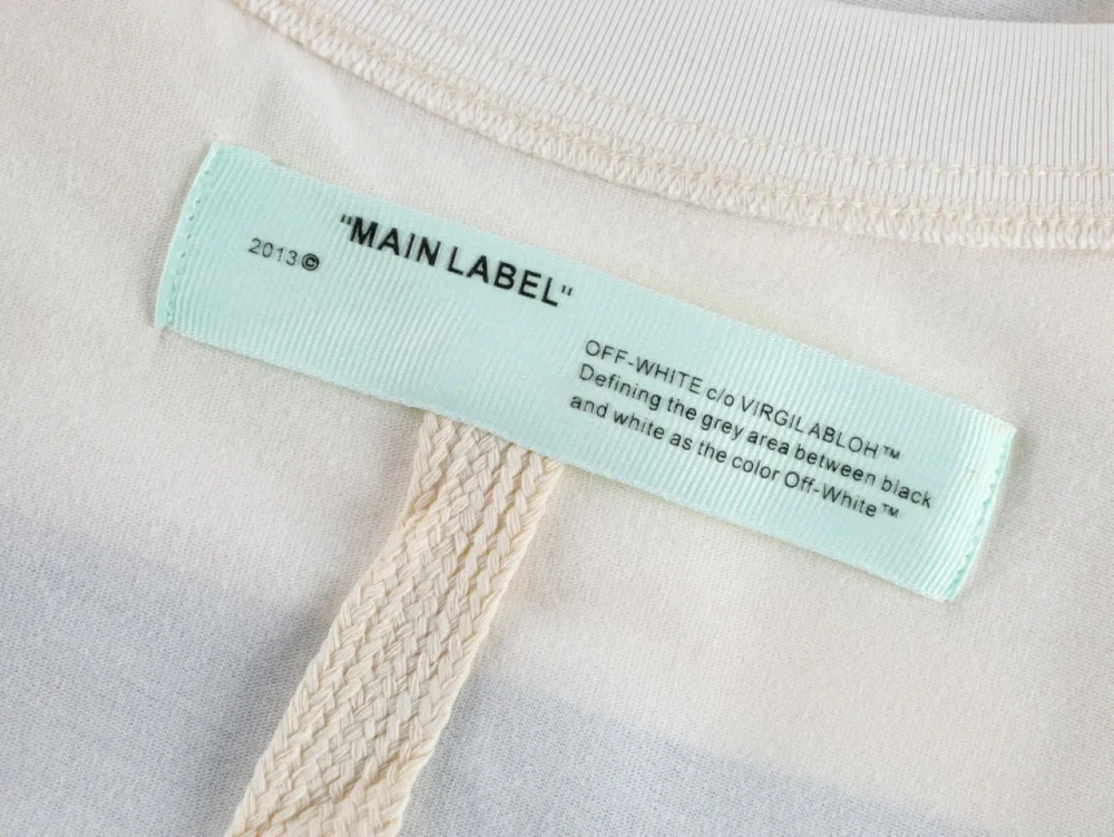 Off-White T-Shirt With Watercolor Oil Painting And Arrow Print - Image 9
