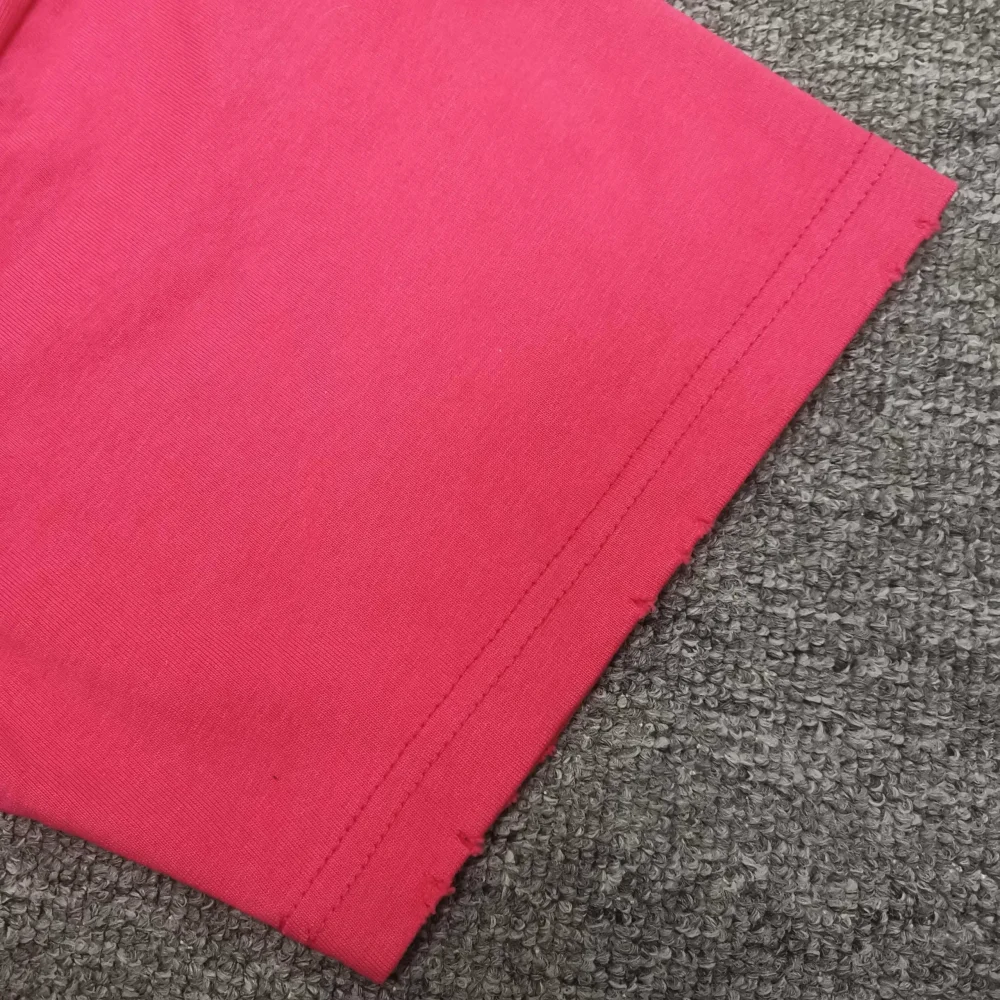 Balenciaga Tape Type T-Shirt Medium Cut In Raspberry White - etkick reps