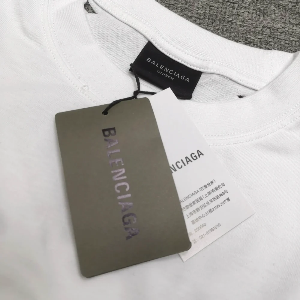 Balenciaga Tape Type T-Shirt Medium Cut In Raspberry White - etkick reps