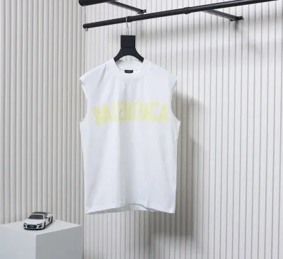 Balenciaga Vest With Tape Lettering Logo Print - etkick reps