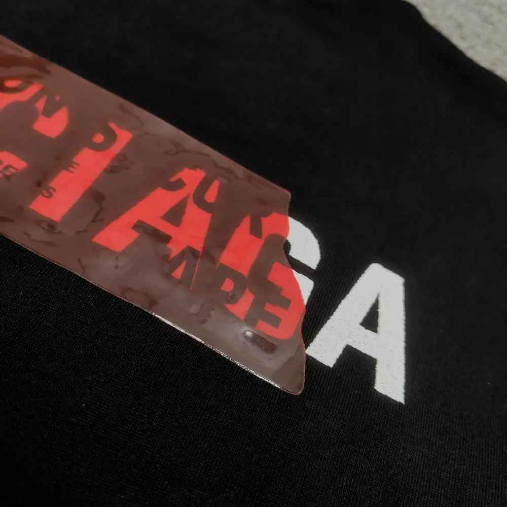 Balenciaga With Front And Back Logo Embroidery And Laminated Letter Logo Black T-Shirt - etkick reps