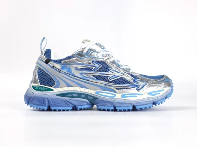OFF-WHITE Be Right Back Silver Blue Men’s Sneakers - etkick reps