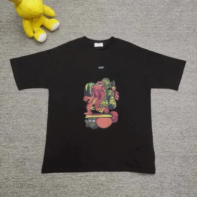 OFF WHITE Cream Colored Loose Fitting T-Shirt - etkick reps