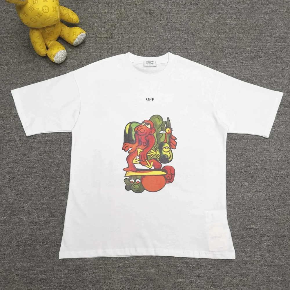 OFF WHITE Cream Colored Loose Fitting T-Shirt - etkick reps