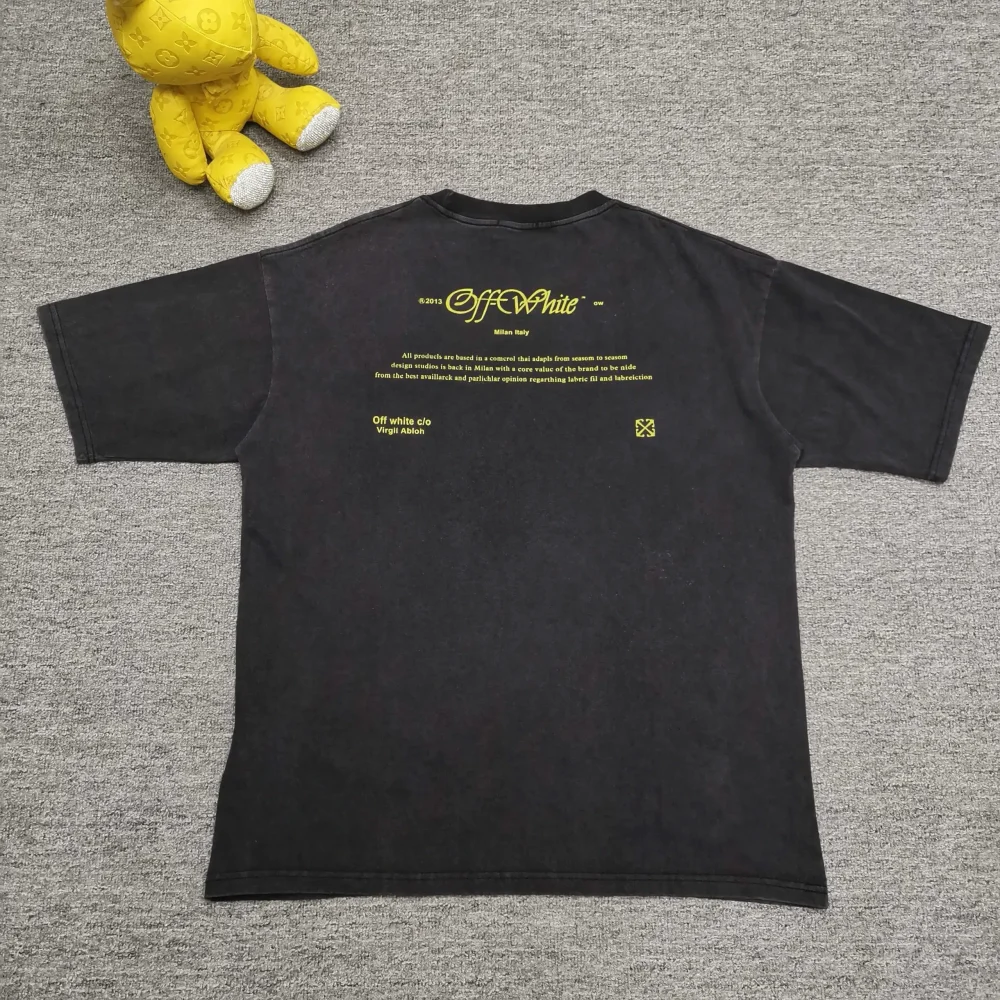 OFF WHITE Tricou Statue Print Black - etkick reps