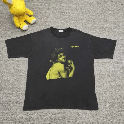 OFF WHITE Tricou Statue Print Black - etkick reps