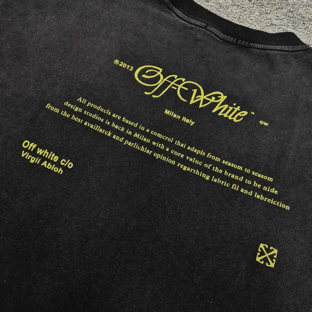 OFF WHITE Tricou Statue Print Black - etkick reps