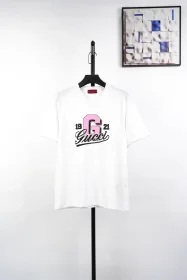 1921 Pink G Letter Printed Short Sleeve White
