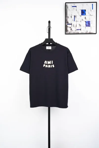 AMI Towel Embroidery Short Sleeve Black - etkick reps