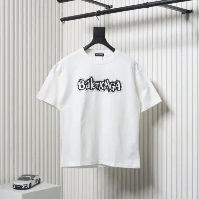 Balenciaga 25SS T-shirt with logo print and shadow lettering - etkick reps