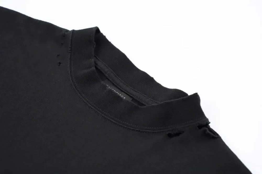 Balenciaga 3M Destruction Short Sleeve Black - etkick reps