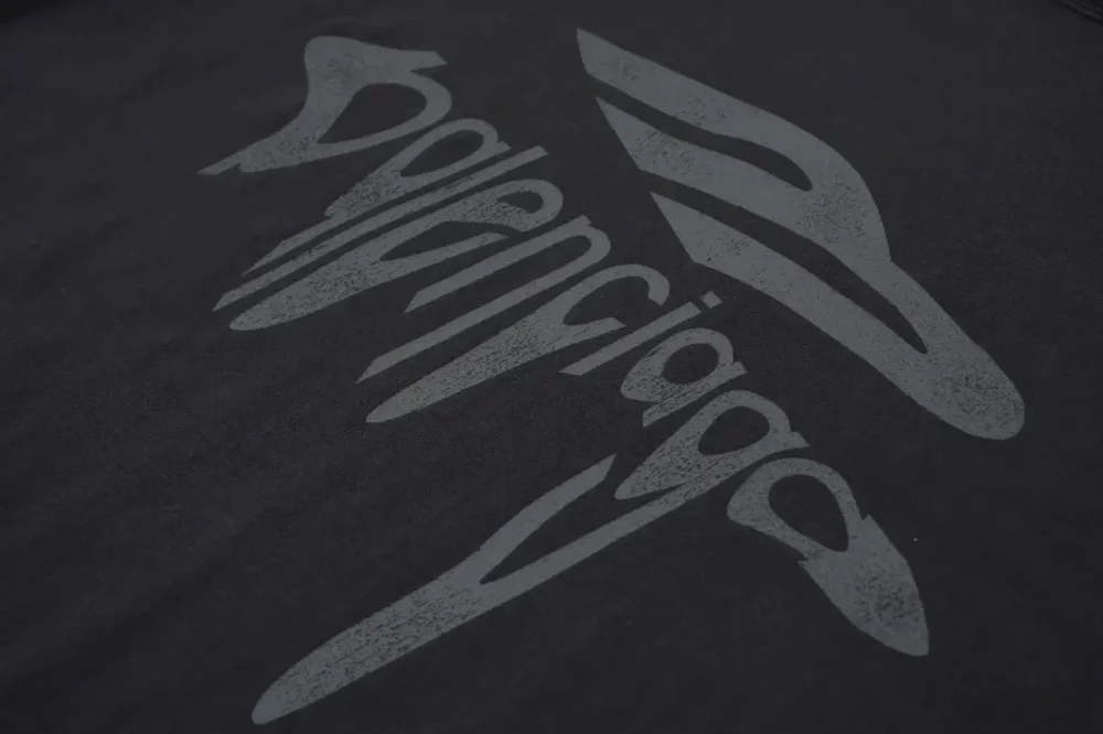 Balenciaga 3M Destruction Short Sleeve Black - etkick reps