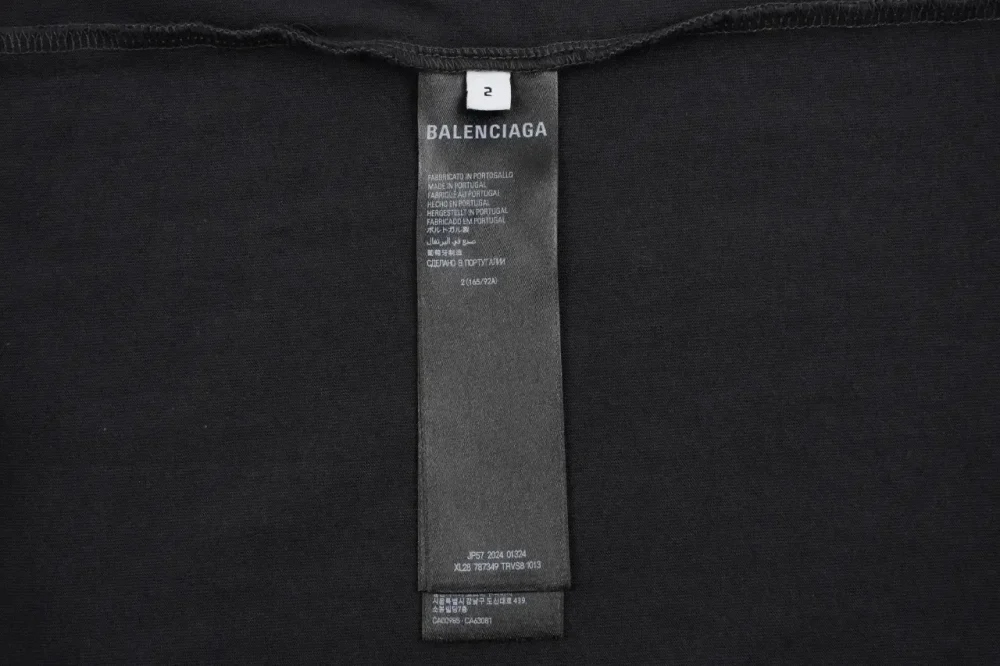 Balenciaga 3M Destruction Short Sleeve Black - etkick reps
