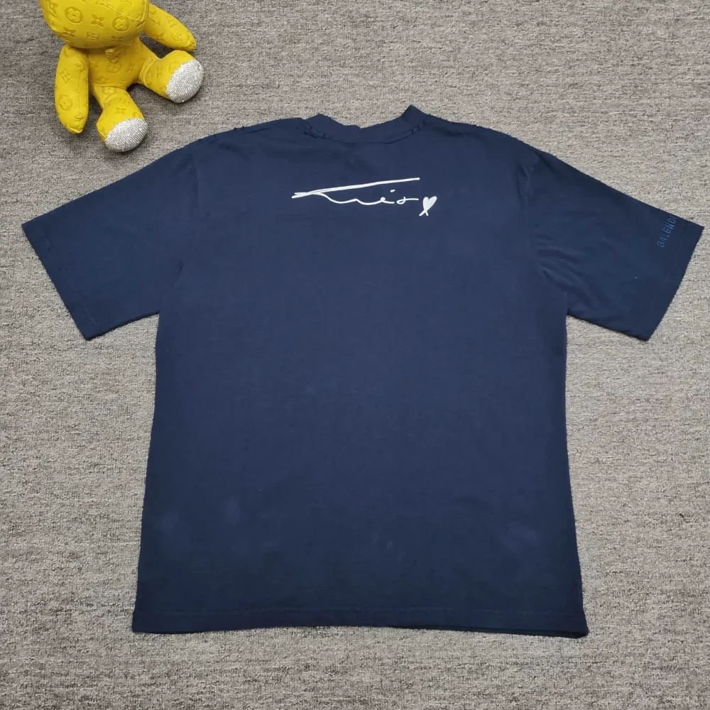 Balenciaga Ambassador Fanclub Series – PP Krit Oversized T-Shirt Dark Blue - etkick reps