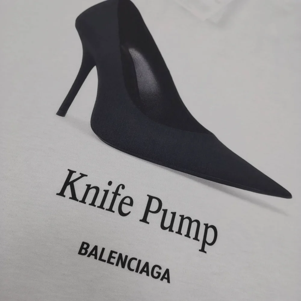Balenciaga Cotton Knife Pump T-Shirt Reps - etkick reps
