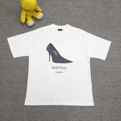Balenciaga Cotton Knife Pump T-Shirt Reps - etkick reps