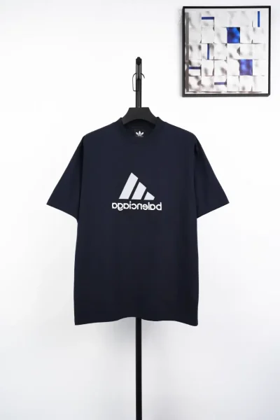 Balenciaga Double-Sided Short-Sleeved Shirt With Three Bars And Co-Branding - etkick reps