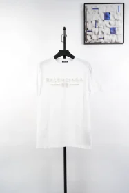 Balenciaga Letter Patchwork With Destroyed Short Sleeves