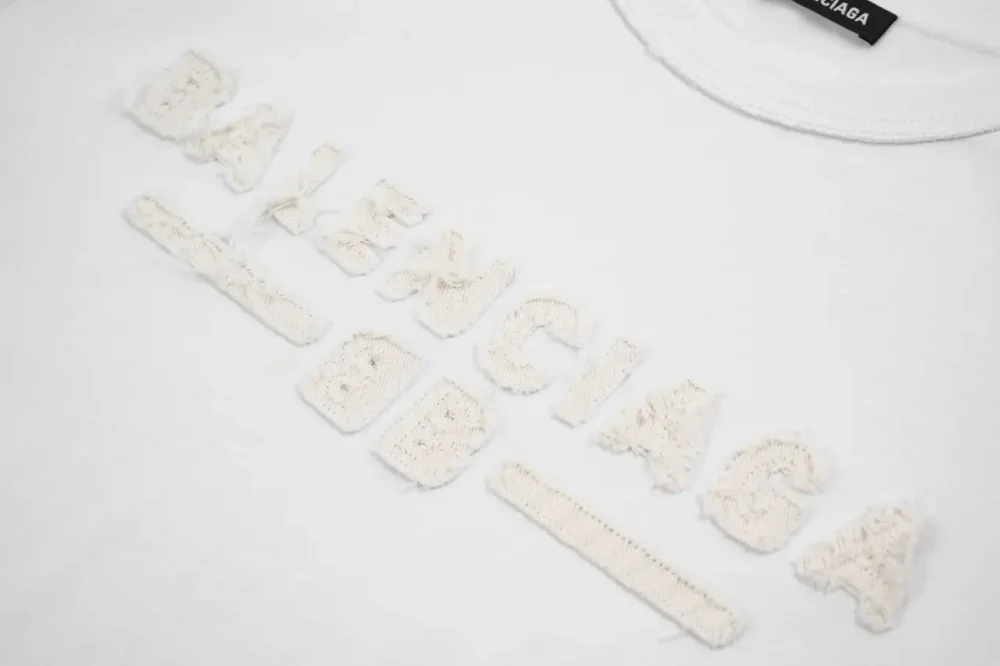 Balenciaga Letter Patchwork With Destroyed Short Sleeves - etkick reps
