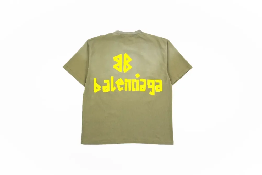 Balenciaga Paris Coke Letter Destruction Double Sided T Shirt - etkick reps