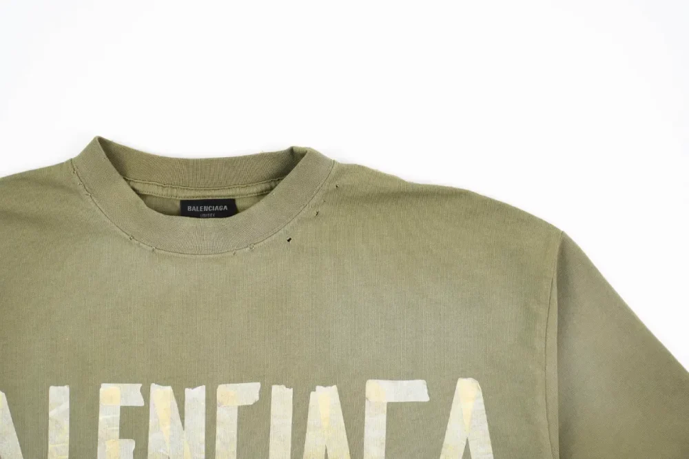 Balenciaga Paris Coke Letter Destruction Double Sided T Shirt - etkick reps