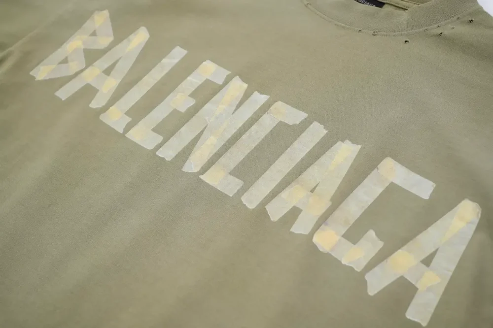 Balenciaga Paris Coke Letter Destruction Double Sided T Shirt - etkick reps