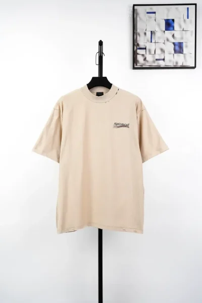 Balenciaga Paris Coke Letter Destruction Double-Sided T-Shirt - etkick reps