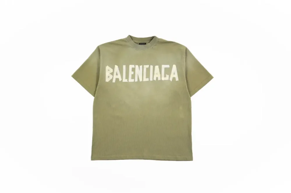 Balenciaga Paris Coke Letter Destruction Double Sided T Shirt - etkick reps