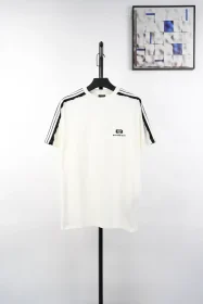 Balenciaga Ring Sleeves Web Short Sleeve White