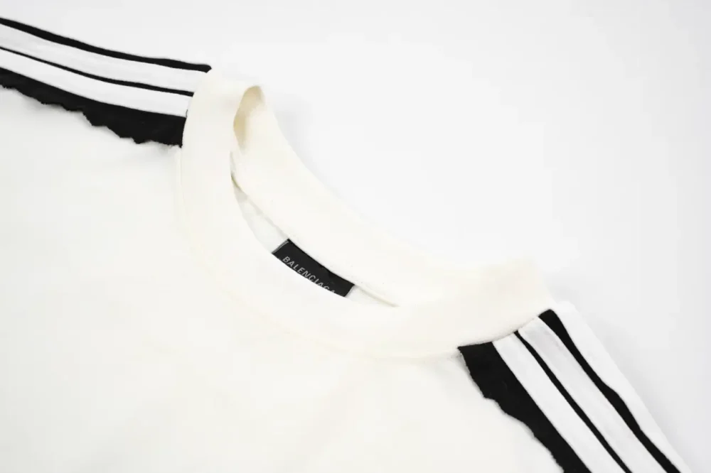 Balenciaga Ring Sleeves Web Short Sleeve White - etkick reps