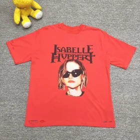 Balenciaga Short-Sleeved T-Shirt With Washed Pattern Red