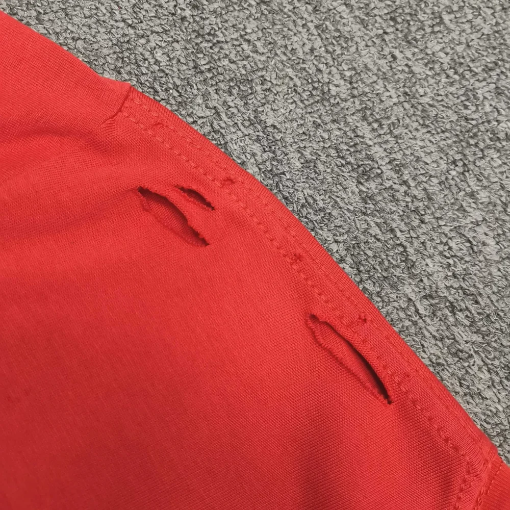Balenciaga Short-Sleeved T-Shirt With Washed Pattern Red - etkick reps
