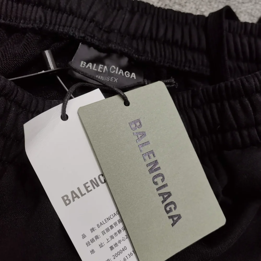 Balenciaga Shorts With Logo Embroidery And Double B - etkick reps