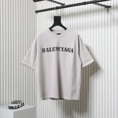Balenciaga T-Shirt With Blurred Inkjet Logo - etkick reps