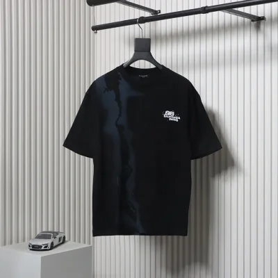 Balenciaga T-Shirt With Double B Graffiti Logo Print - etkick reps