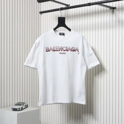 Balenciaga T-Shirt With Embroidered Gradient Lettering - etkick reps