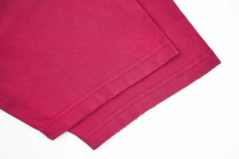 Balenciaga With Red Band And Letter Print Raspberry Red Short Sleeves - etkick reps