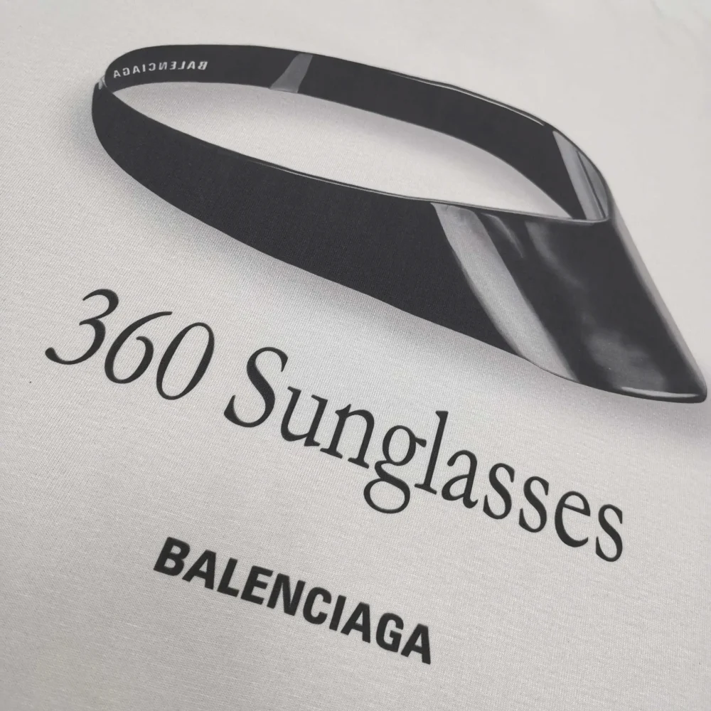 Balenciaga With Sunglasses Print On Front And Back T-Shirt - etkick reps