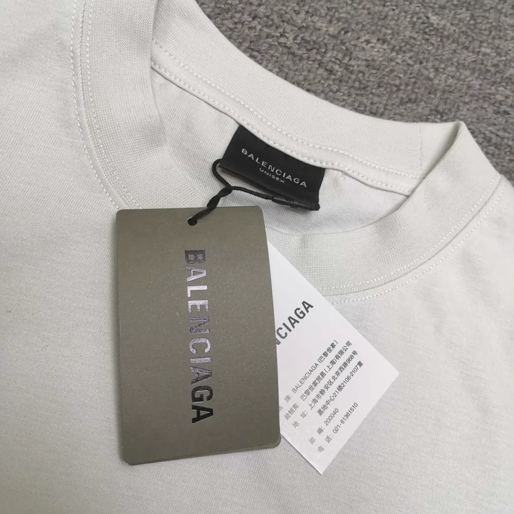 Balenciaga With Sunglasses Print On Front And Back T-Shirt - etkick reps