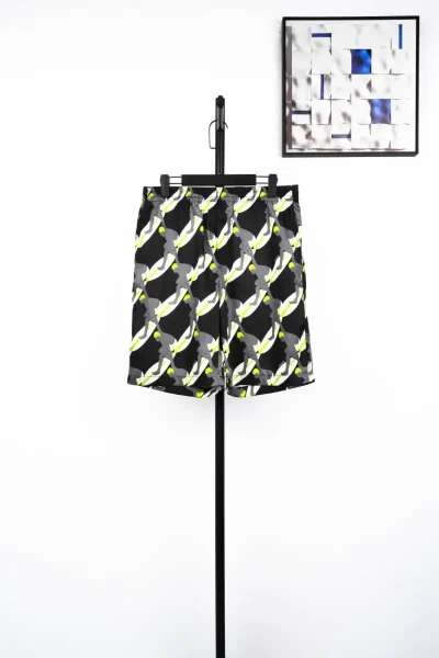 D10r Surfer Print Shorts Black And White Pants - etkick reps