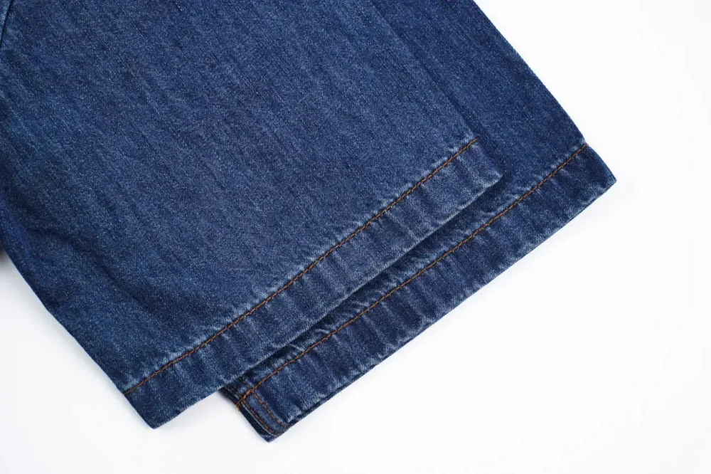 Denim Short-Sleeved Shirt With Small Logo On The Pocket Blue - etkick reps