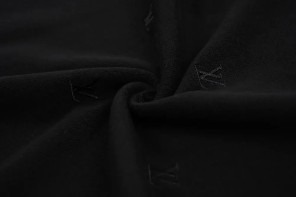 Jacquard Monogram Embroidery And Small Logo In Black Shirt - etkick reps