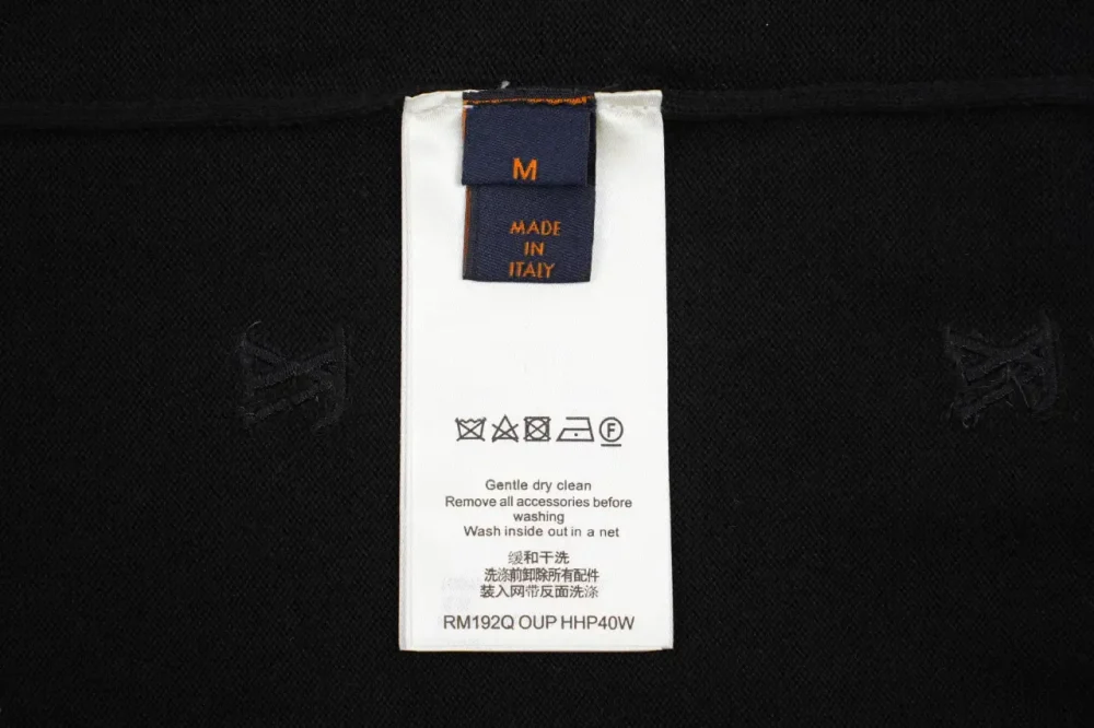 Jacquard Monogram Embroidery And Small Logo In Black Shirt - etkick reps
