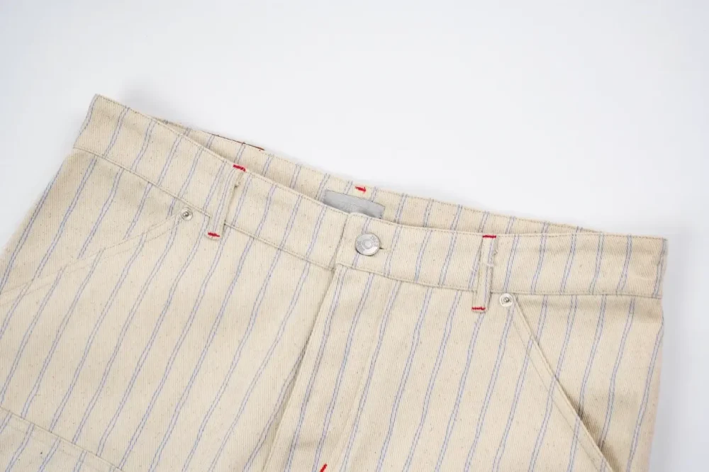 Shorts With Pocket Stripes And Letter D Red Line - etkick reps