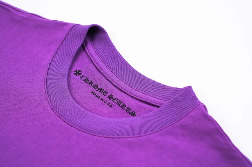 T-Shirt With Embroidery Print In Purple - etkick reps